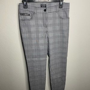 Plaid Grey Ankle Pants